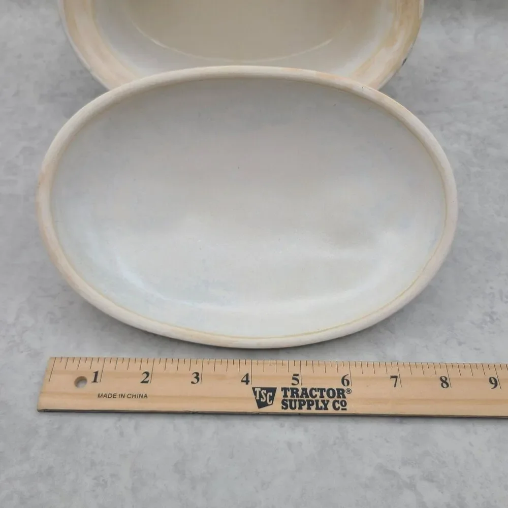 VTG 1991 Studio Art Pottery Covered Casserole Bowl Lid Rustic Stoneware 7